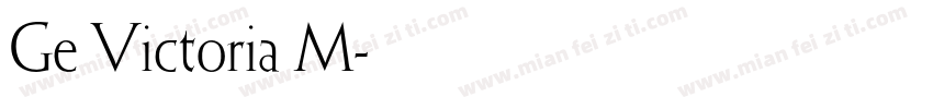 Ge Victoria M字体转换